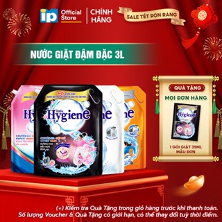  Nước Giặt Đậm Đặc Hygiene 3L  Dịu Êm  Ánh Dương Hạnh Phúc  Hoa Mẫu Đơn  Bung Tỏa Ngọt Ngào  