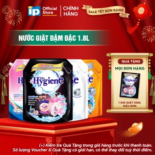  Nước Giặt Đậm Đặc Hygiene 1.8L  Dịu Êm  Ánh Dương Hạnh Phúc  Hoa Mẫu Đơn  Bung Tỏa Ngọt Ngào  