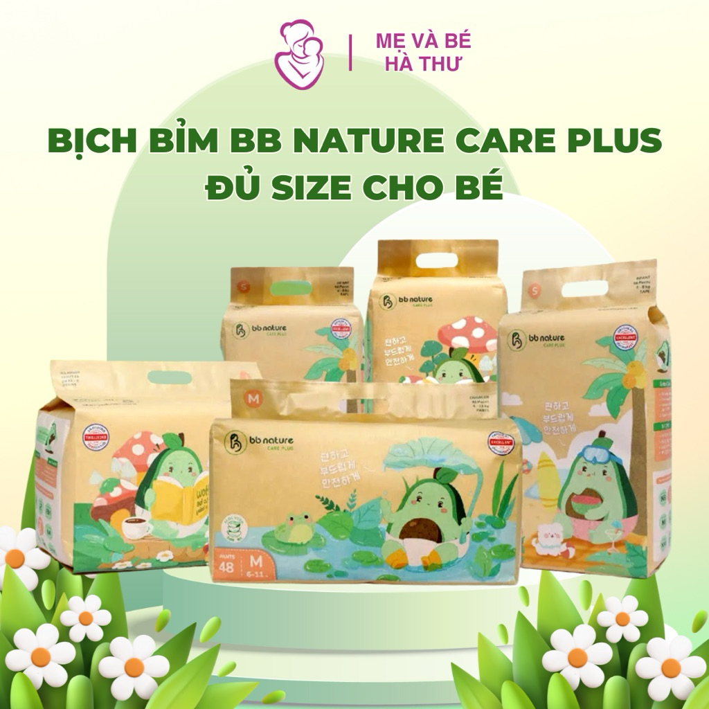 Bịch Bỉm BB Nature care plus đủ size NB/S/M/L/XL/XXL/3XL/4XL