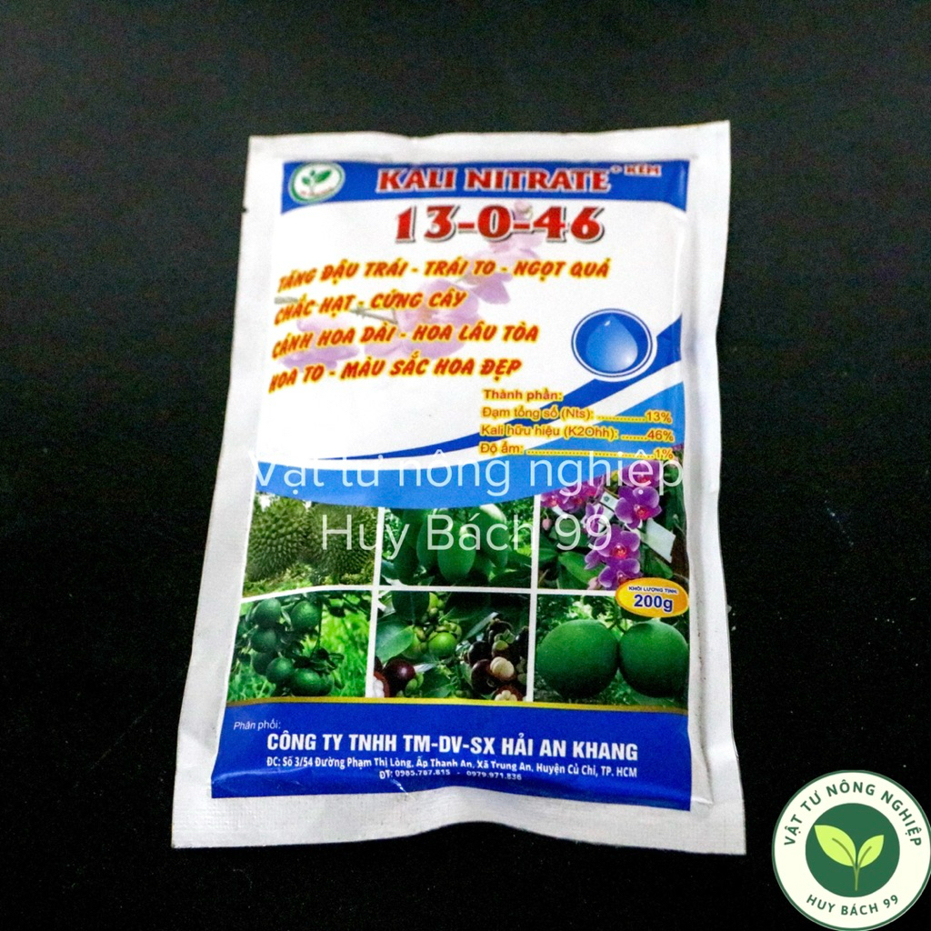 (KNO3) Phân Bón NPK Siêu Kali Nitrate 13-0-46 – Tăng Ngọt Trái, Đậm Màu Hoa, Ra Hoa Đẹp, Cứng Thân L