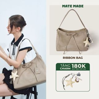  Túi TOTE Nữ Quai Đôi MATE MADE Ribbon Bag - Da Mềm Size To - Phong Cách Hàn Quốc 