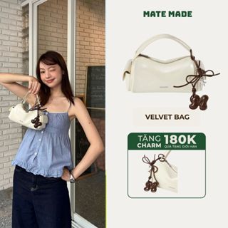  MATEMADE Túi Xách - Túi Xách Nữ Velvet Bag Túi hộp Cầm Tay Da Mềm Thời Trang - Size 20 