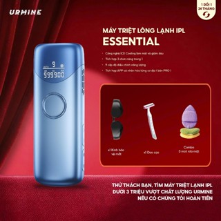  Máy Triệt Lông Lạnh IPL URMINE Không Đau Triệt Râu Bikini Toàn Thân – 3 Chế Độ Làm Đẹp - Quà tặng bạn gái 