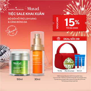 Bộ đôi hỗ trợ làm sáng Vita-C Glycolic Serum 30ml & Kem dưỡng ẩm Retinol giúp da mịn màng 50ml 