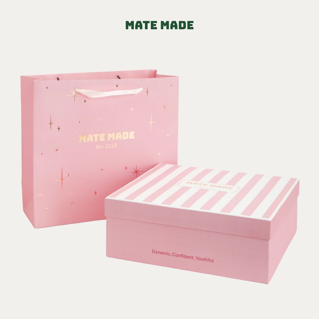 Hộp Quà Tặng Cao Cấp Hoạ Tiết MATE MADE - HỘP QUÀ SINH NHẬT, KỶ NIỆM TẶNG KÈM TÚI GIẤY