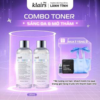   CP x Dear Klairs  COMBO 2 Nước hoa hồng Freshly Juiced Vitamin Essence Toner 180ml hỗ trợ làm sáng da 