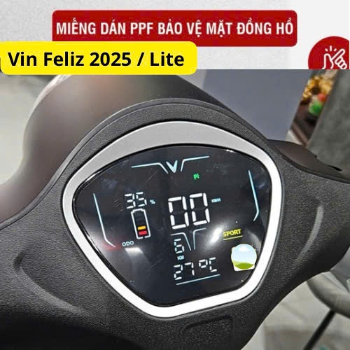 Dán xe Vin Feliz / Feliz S / Neo .miếng dán PPF bảo vệ mặt đồng hồ xe Vinfast Feliz-Ludo -vento neo