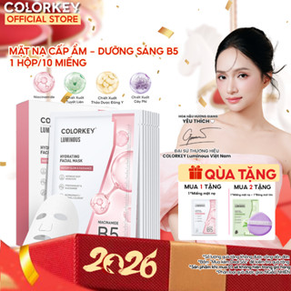  1 Hộp 10 Miếng Mặt Nạ Giấy COLORKEY LUMINOUS Vitamin B5 Hỗ Trợ Phục Hồi 25ml miếng 