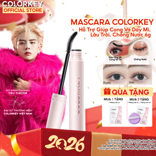  Mascara COLORKEY Hỗ Trợ Giúp Cong Và Dày Mi Lâu Trôi Chống Nước 6g 