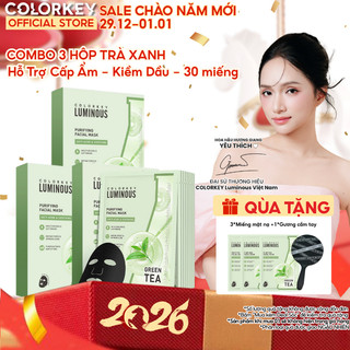  Combo 3 Hộp Mặt Nạ Dưỡng Da COLORKEY LUMINOUS Hỗ Trợ Cấp Ẩm Cho Da Mịn Màng 10 miếng hộp 