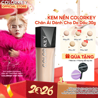  Kem Nền COLORKEY Dạng Lỏng Chân Ái Cho Da Dầu Cho Lớp Trang Điểm Lì Mỏng Nhẹ và Lâu Trôi 30g 