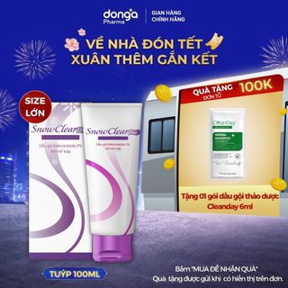   TUÝP 100ML  Dầu gội Snowclear One chiết xuất dầu dừa hỗ trợ giảm gàu ngăn gàu quay lại 