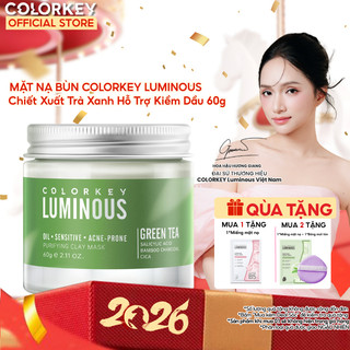  Mặt Nạ Bùn Trà Xanh COLORKEY LUMINOUS Làm Sạch Da Không Gây Khô Da Khi Dùng 60g hũ 