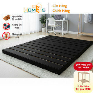  Giường pallet gỗ thông Behomes cao 10-20cm đã xử lí ẩm mốc mối mọi  Gỗ mới - Hàng Sơn PU - Hở Nan 2-3cm - Chân Hộp Kín  