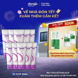  Combo 10 tuýp dầu gội SnowClear One 50ml  hỗ trợ làm sạch gàu sạch nấm giảm tiết bã nhờn giảm ngứa 