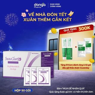  Dầu gội sạch gàu SnowClear One dạng gói 5ml | Hộp 50 gói 