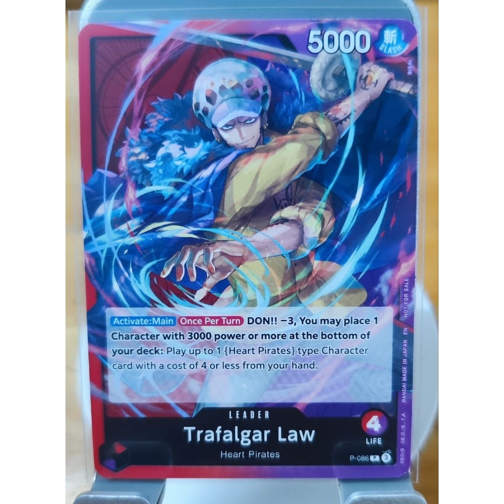 Thẻ One Piece Card Game - Chính hãng BANDAI - Promo Leader Law P-086 – English