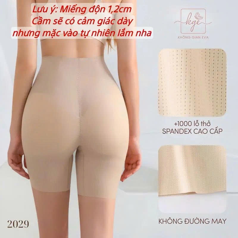 Quần Độn Hông Mông Gen Bụng Tạo Dáng S-Line Mút Liền Siêu Tự Nhiên Khắc Phục Hõm Hông, Mông Lép 2029