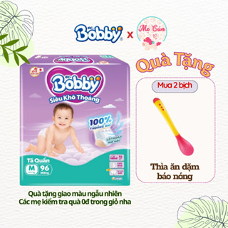  Tã quần Bobby Ultra Mẫu mới Siêu khô thoáng M96 L88 XL76 XXL70 cho bé thoải mái cả ngày 