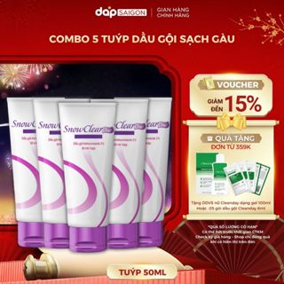  Combo 5 tuýp Dầu gội snow clear one chiết xuất dầu dừa giúp làm sạch gàu 