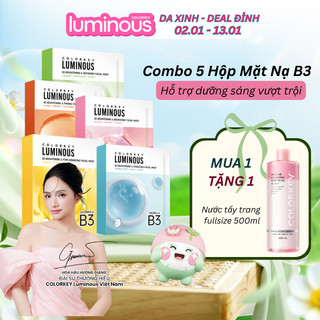   LIVE DAILY  Combo 5 Hộp Mặt Nạ Giấy B3 Thế Hệ Mới COLORKEY LUMINOUS 30ml miếng Hỗ Trợ Cấp Ẩm Dưỡng Sáng Vượt Trội 