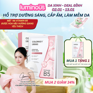   HƯƠNG GIANG YÊU THÍCH  1 Hộp 10 Miếng Mặt Nạ Giấy COLORKEY LUMINOUS Vitamin B5 Hỗ Trợ Phục Hồi 25ml miếng 
