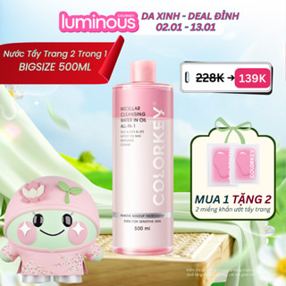    HOT   Nước Tẩy Trang 2 Trong 1 Có Dầu COLORKEY LUMINOUS Cho Mặt Mắt Môi DỊu Nhẹ Với Làn Da 
