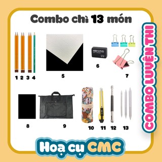 [MYTHUATCMC] Combo Hình hoạ Chì (13 món) - Luyện thi khối V,H