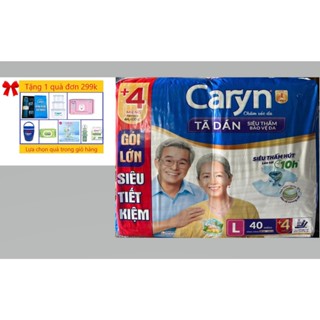 (40+4 Miếng Bên Trong)- Combo 2 Gói Tã dán Caryn L40 - Vòng Hông 68-122cm - Siêu thấm hút-PA