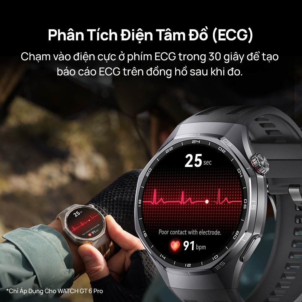 [ĐỘC QUYỀN] Đồng Hồ Thông Minh HUAWEI WATCH GT6 Bản Đen 41MM | Hỗ Trợ Luyện Tập Chuyên Sâu | Thời Lượng Pin Đến 14 Ngày | BigBuy360 - bigbuy360.vn