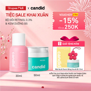  Bộ Đôi Hỗ Trợ Cải Thiện Và Phục Hồi Làn Da Candid Retinol 0.3 % 30ml & Kem Dưỡng B5 Cica 50ml 