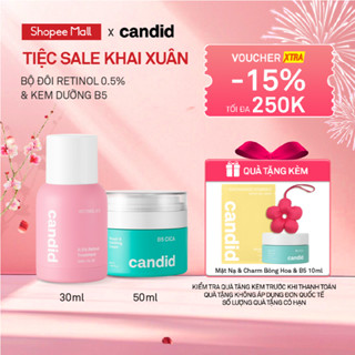  Bộ Đôi Hỗ Trợ Cải Thiện Và Phục Hồi Làn Da Candid Retinol 0.5% 30ml & Kem Dưỡng B5 Cica 50ml 