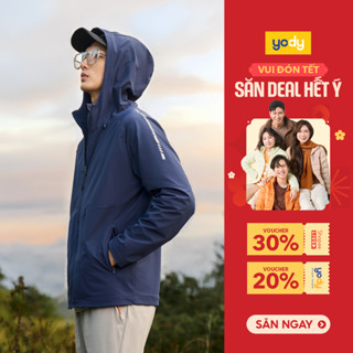  Áo gió nam YODY 2 lớp siêu co giãn áo khoác cản gió trượt nước AKM7015-MCWC25F044 