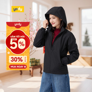  Áo khoác gió nữ YODY dáng basic giữ ấm cản gió giữ ấm tốt WCWC25F048 