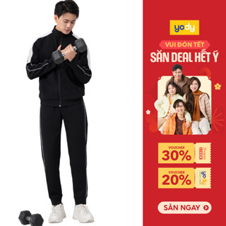  Bộ đồ thể thao nam YODY set bộ nỉ Double Face áo khoác kéo khóa năng động thoải mái - MASL25F001 
