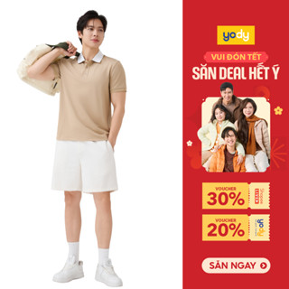  Áo Polo Nam Yody Ngắn Tay Cổ Phối Bo MCPO25A517 