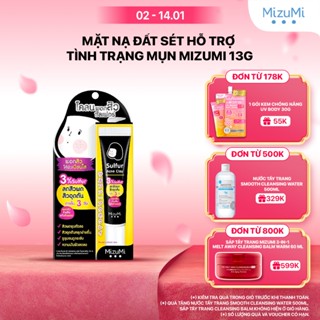  MizuMi Mặt Nạ Đất Sét Giảm Mụn Ẩn Và Tắc Nghẽn Lỗ Chân Lông Sulfur Acne Clay 13g 