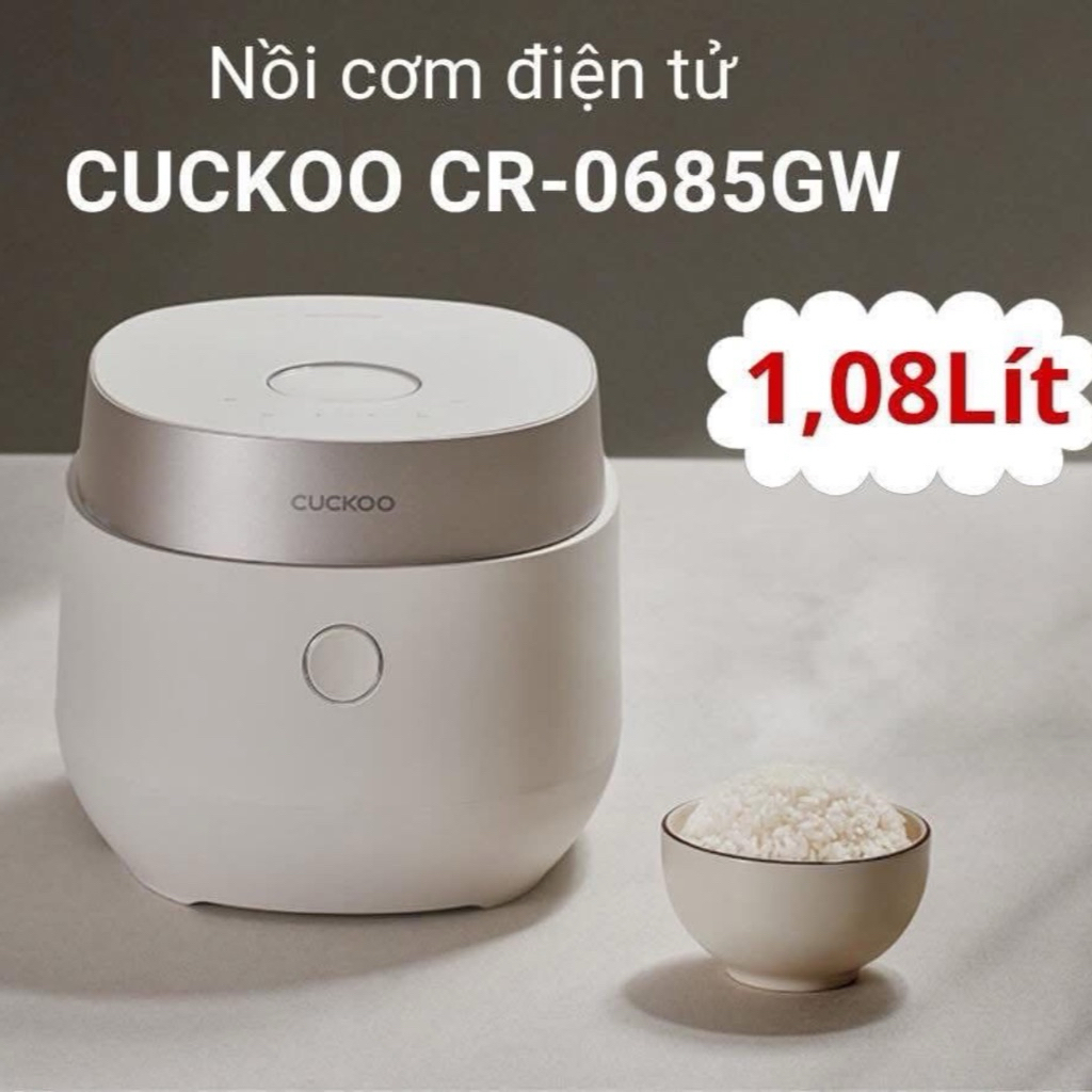 (HÀNG NỘI ĐỊA ) Nồi Cơm Điện Cuckoo CR-0685GW 1.08L- Bảo Hành 12 Tháng