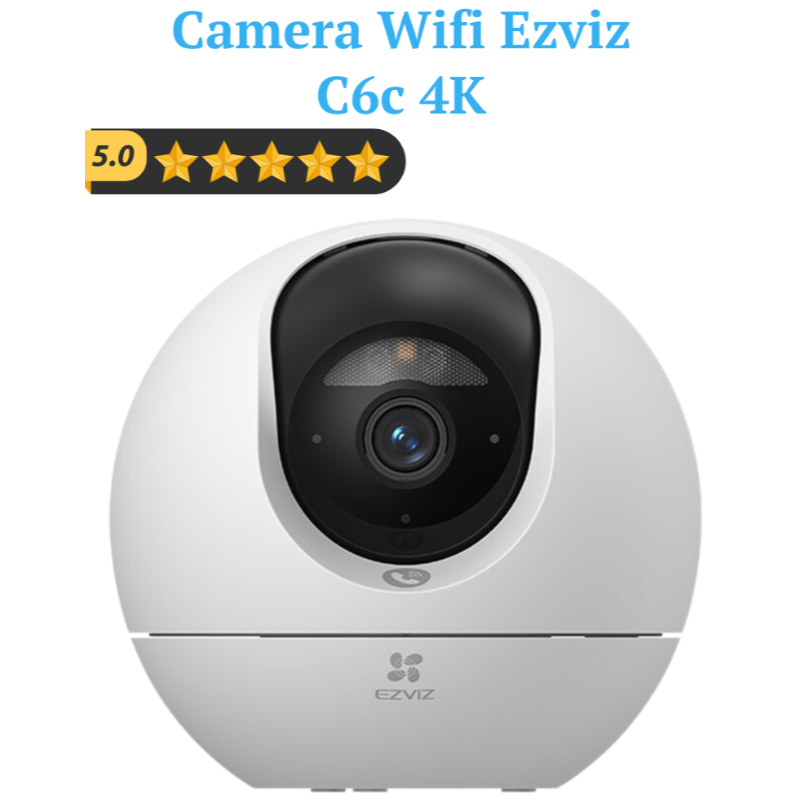 Camera Wifi EZVIZ C6c 4K (8MP + Wifi 5.0Ghz + chống ngược sáng)
