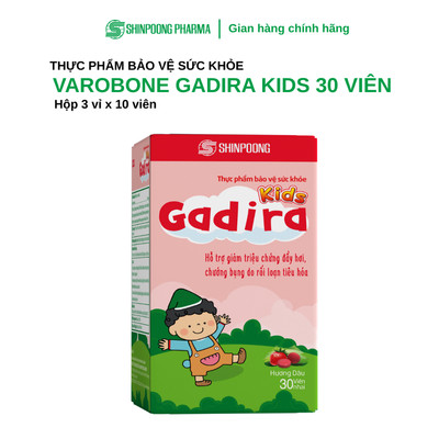 Thực Phẩm Bảo Vệ Sức Khỏe GADIRA KIDS - Viên Uống Hỗ Trợ Giảm Triệu Chứng Đầy Hơi Cho Bé (Hộp 30V) - Shinpoong Pharma