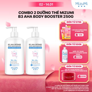   Combo 2  MizuMi Dưỡng Thể Sáng Da B3 AHA Intense White Body Booster 250g 