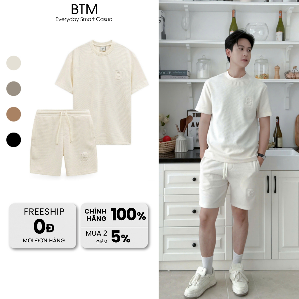 Set Bộ Cộc BTM Modern Ease Pique Trackshort - Chất Vải Pique Mềm Mại Form Regular - Mã 8.666