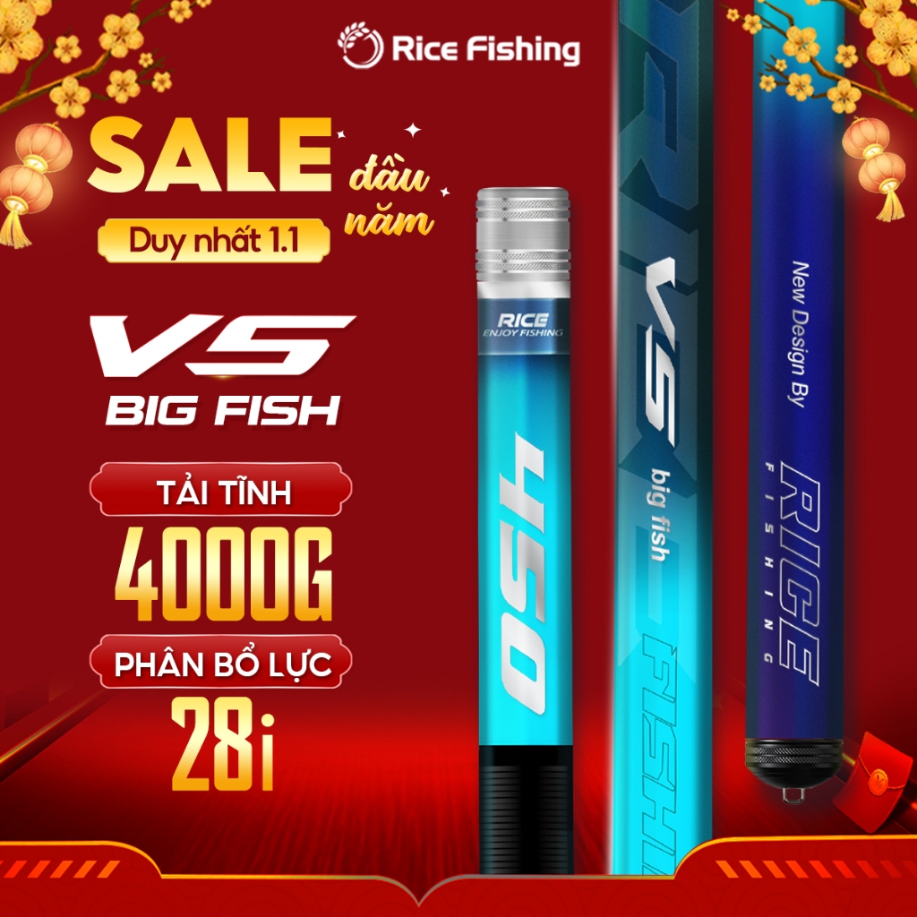 Cần câu đài săn hàng V5 Big Fish V5 Cá Lớn Rice Fishing carbon 36T & 30T săn hàng câu tổng hợp CC-32