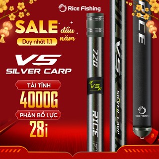  Cần câu đài V5 SILVER CARP RiceFishing carbon chất lượng côn lóng nhỏ chuyên câu cá chép cá mè CC-34 