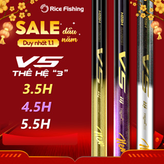  Cần câu đài V5 Thế hệ 3 Rice Fishing carbon 30T & 40T phiên bản 2025 CC-39 