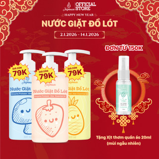  Nước giặt đồ lót Julyhouse 300ml chiết xuất từ Lô Hội và tinh dầu Bạc Hà thơm mát và làm sạch vết bẩn dịu nhẹ da tay 