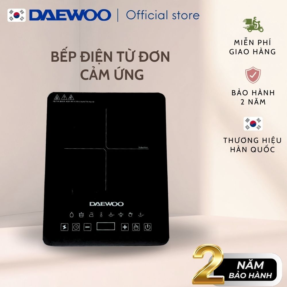 Bếp Từ Đơn Daewoo DWI-1505B, 8 chế độ cài sẵn 1500w, BH 2 năm