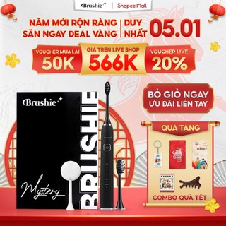   SĂN 566K LIVE ACCESSTRADE  Bàn chải điện Brushie Ultra Plus công nghệ sóng âm làm trắng răng,chải sạch mảng bám 