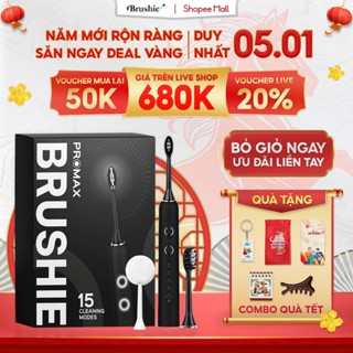   GIÁ 698K TẠI LIVE SHOP  Bàn chải điện Brushie Promax tích hợp 15 chế độ làm sạch phiên bản mới 2025 