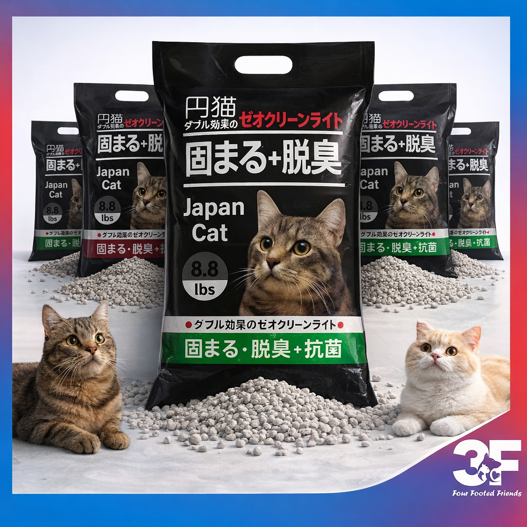 Cát Nhật Đen Japan Cho Mèo | Vón Cục Tốt – Ít Bụi – Khử Mùi | 8.8L / 17.6L | 3F Store